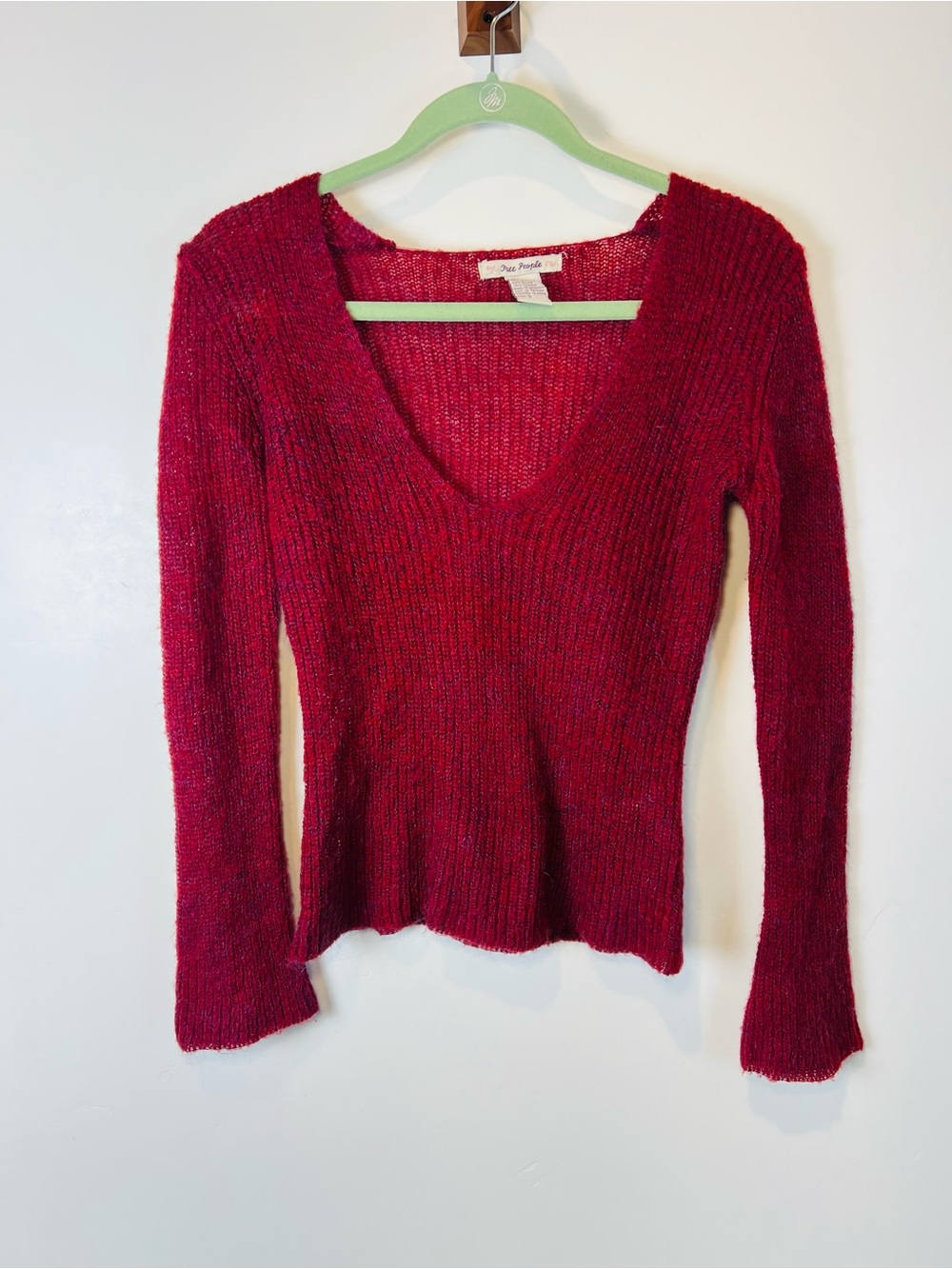 Free people Burgundy Sweater S